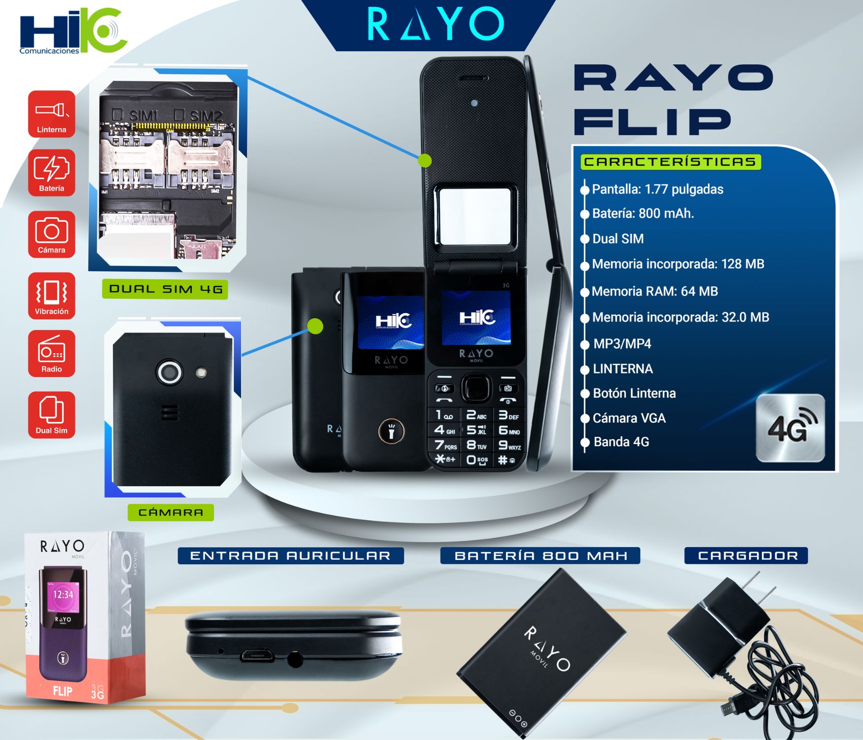 RAYO MOVIL FLIP 3G HIK
